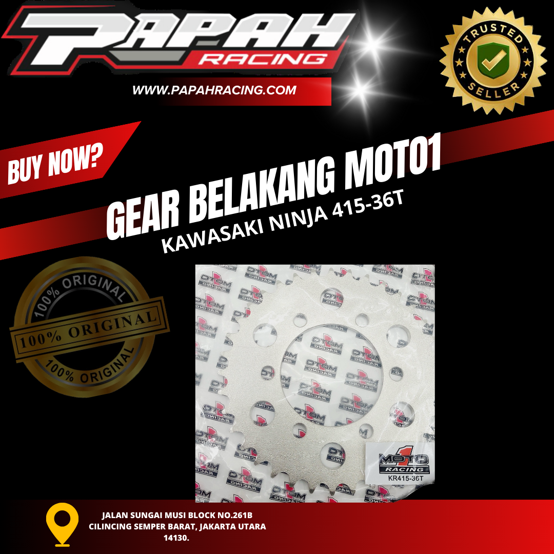 GEAR BELAKANG MOTO1 KAWASAKI NINJA 415-36T